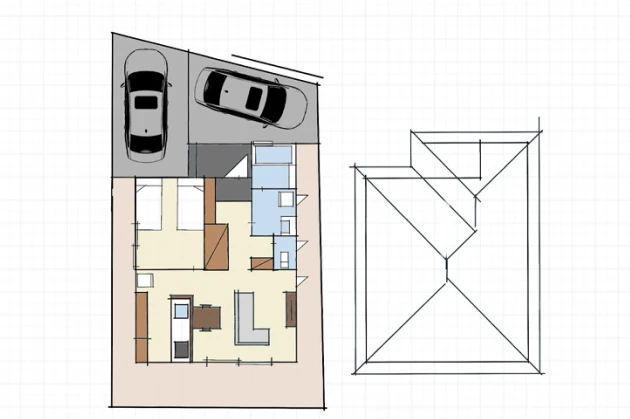 終の棲家にマンションや中古住宅は味気ない。土地建物で2000万円以内を実現した新築平屋。