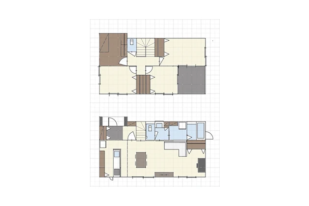 持ち込み家具を活かしながら解放感と収納効率を最大化した家。